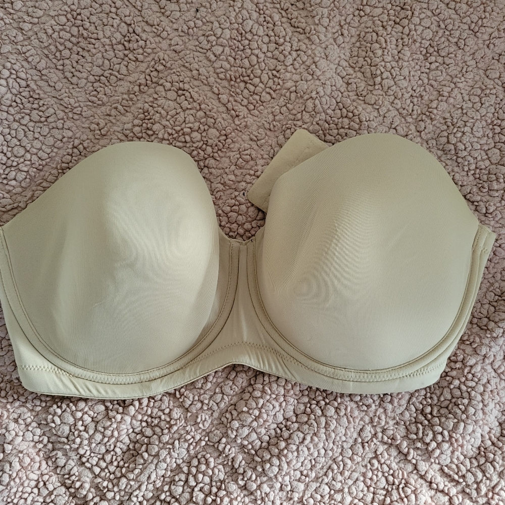 Tan Strapless Underwire Wacoal Bra 34H